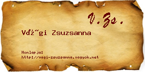 Vági Zsuzsanna névjegykártya
