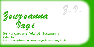 zsuzsanna vagi business card